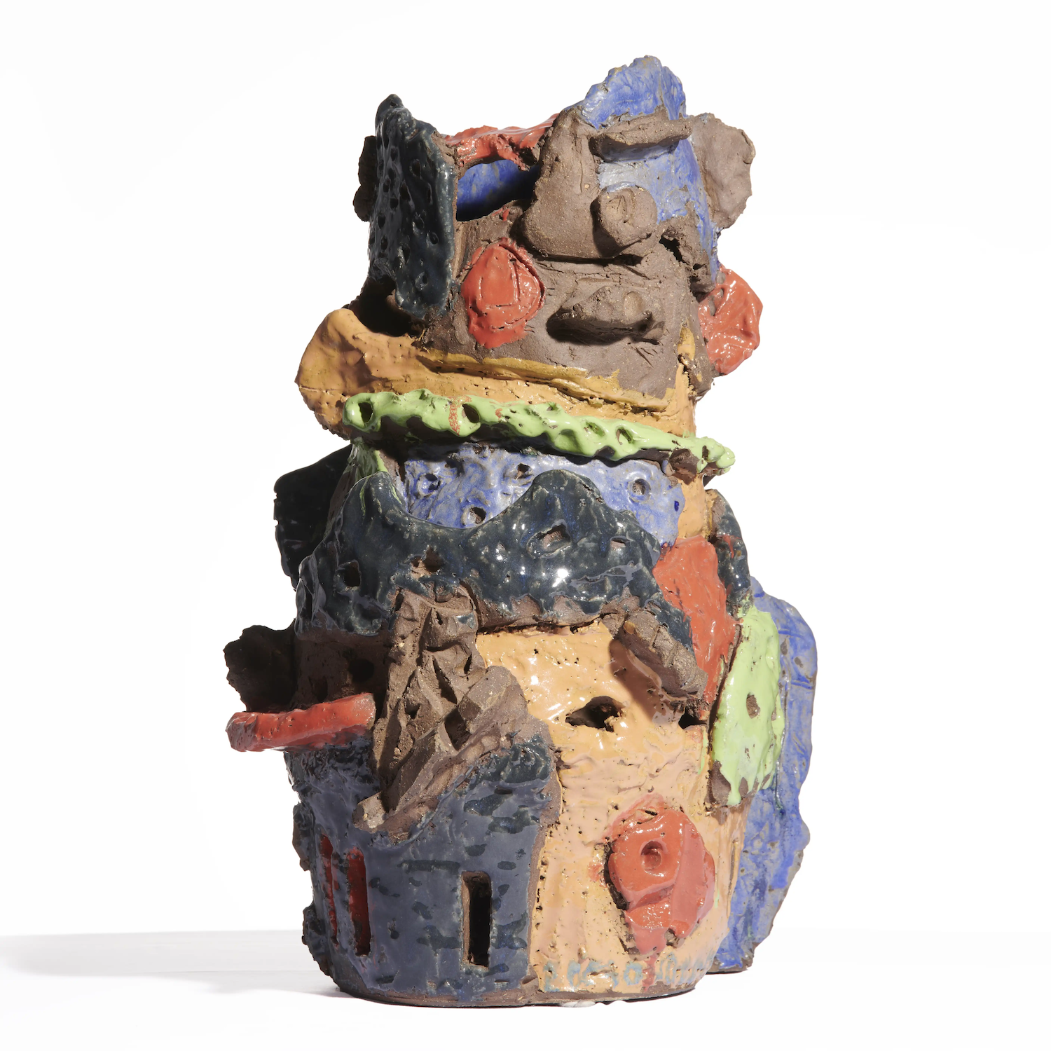 Multicolored ceramic